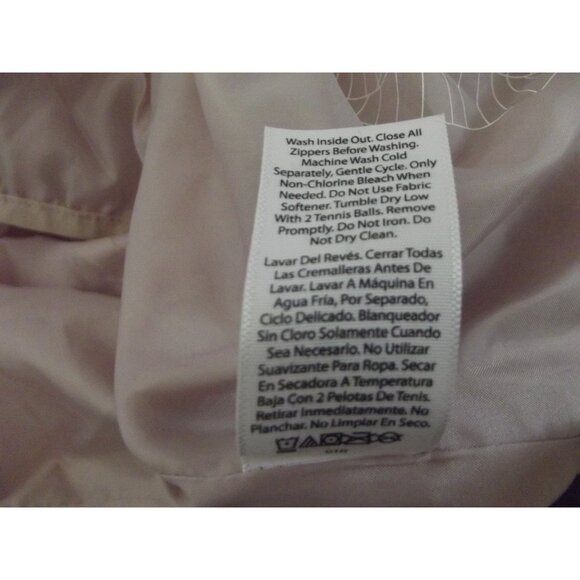 Time and Tru Puffer Jacket Womens 1X 16W 18W Solid Light Pink Zip Coat rem.hood - Picture 15 of 15